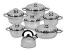 Juego de Ollas de 13 Pz Hoffman en Acero Quirúrgico - Hogar