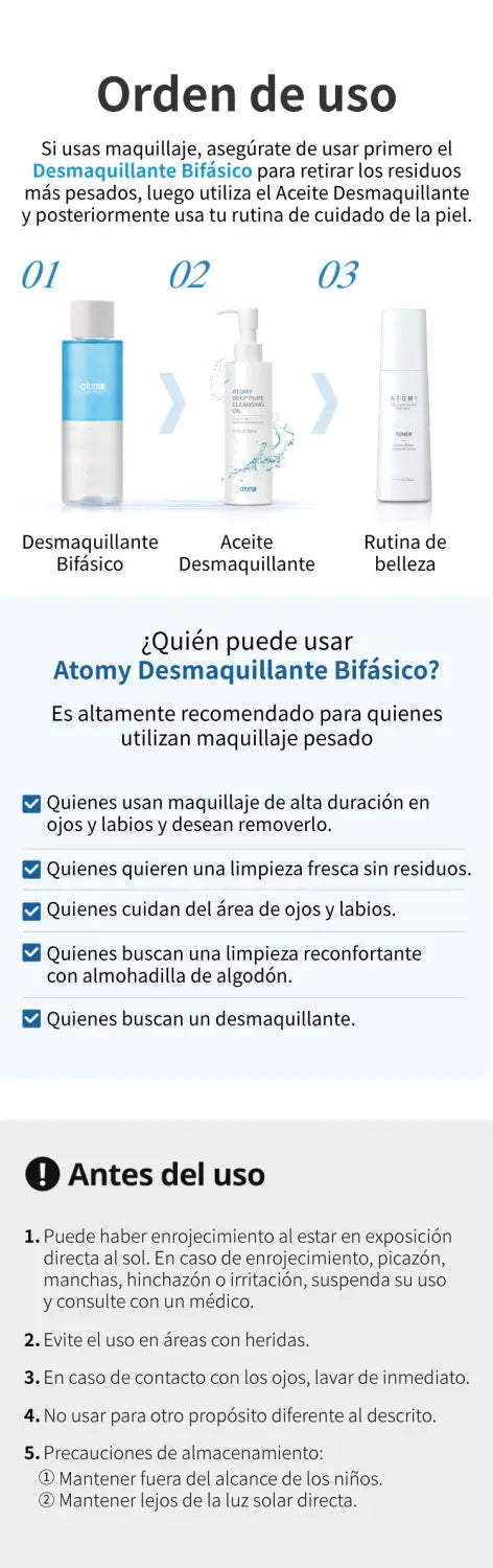 Desmaquillante Bifásico ATOMY