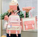 Kit Bolso Escolar para niñas Completo 5 EN 1