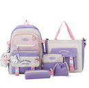 Kit Bolso Escolar para niñas Completo 5 EN 1