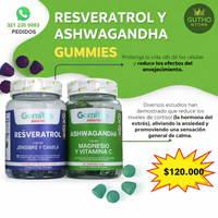 Combo Resveratrol y Ashawagandha Gomas