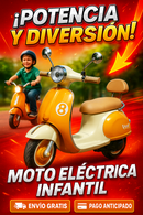 Motocicleta Eléctrica Recargable para Niños