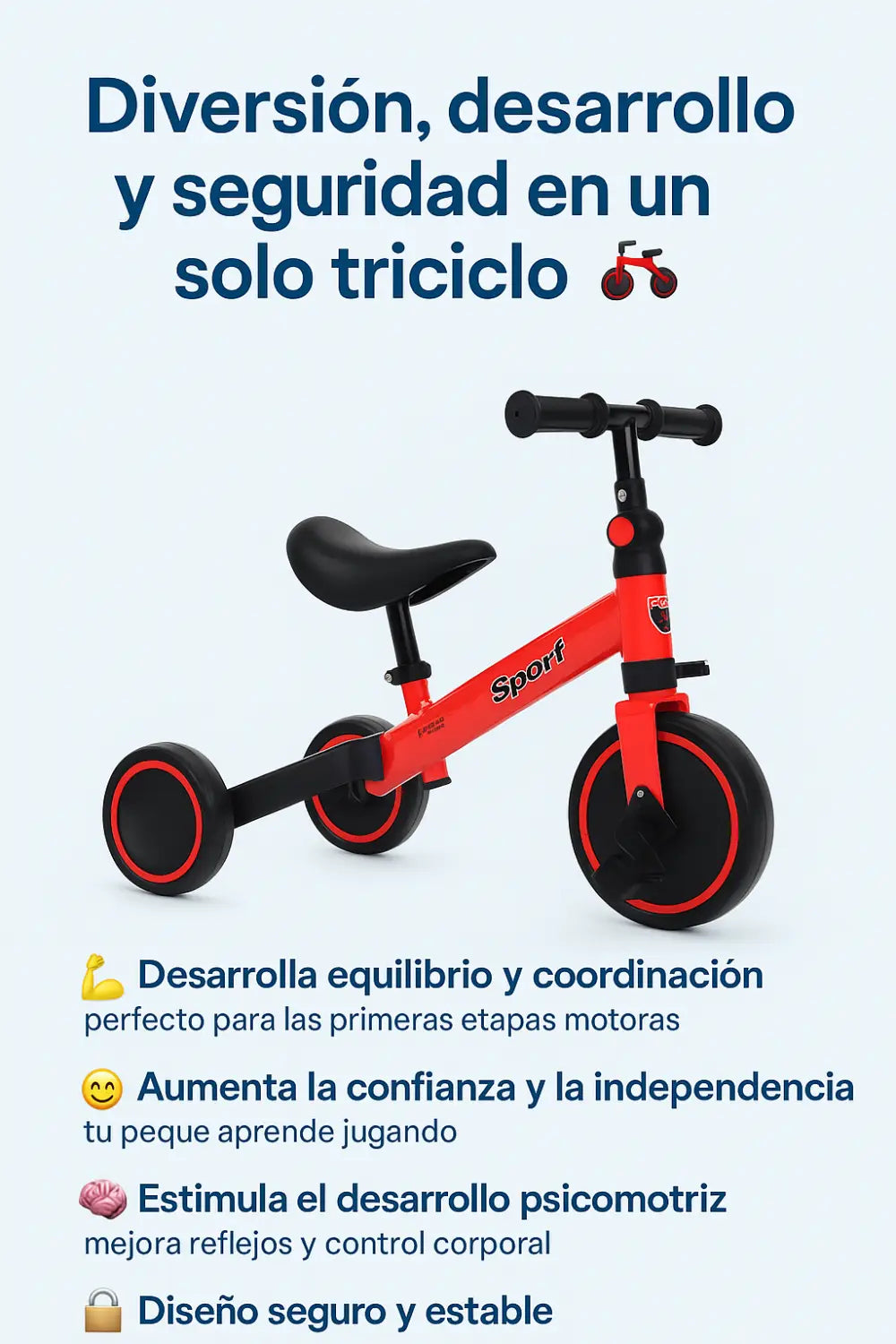 TRICICLO para bebés 3 en 1