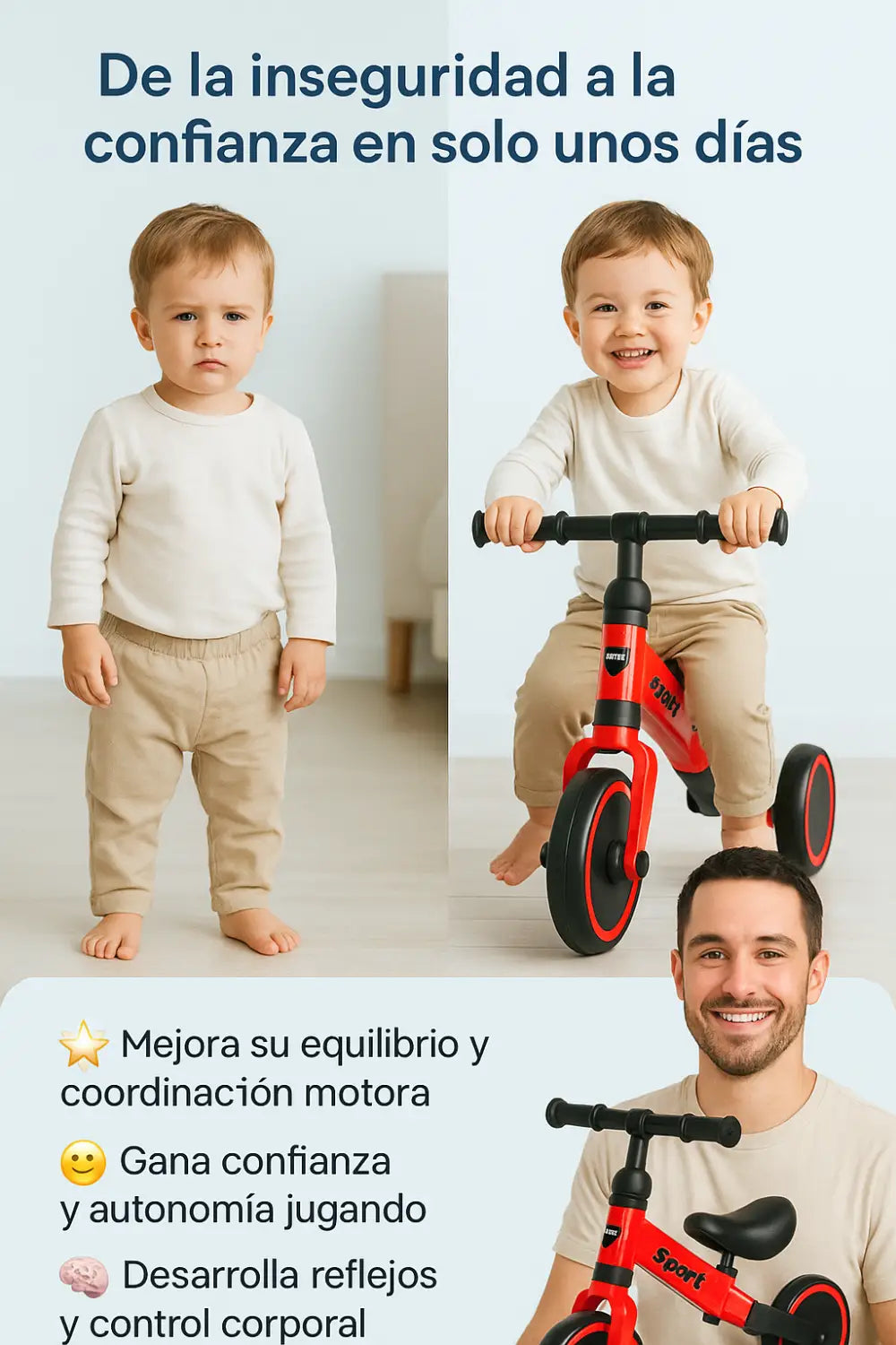 TRICICLO para bebés 3 en 1