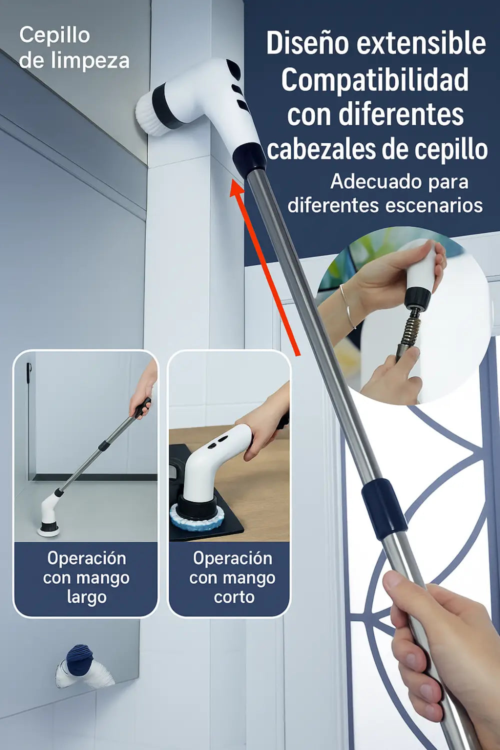 Cepillo de Limpieza Eléctrico Recargable