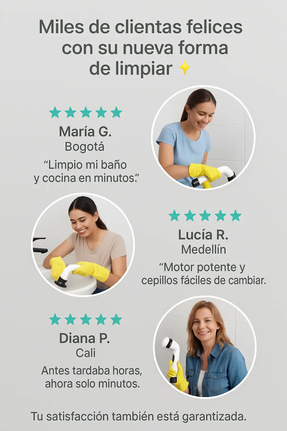 Cepillo de Limpieza Eléctrico Recargable