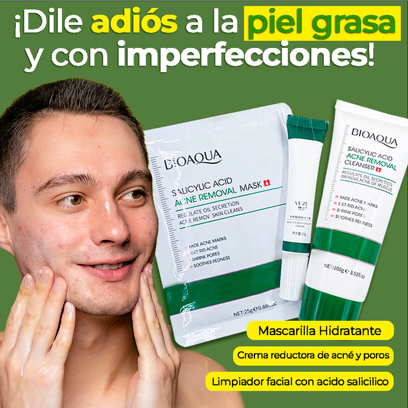 BIOAQUA Ácido Salicílico Combo X3 145g - BELLEZA