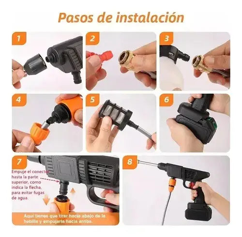 Hidrolavadora con accesorios
