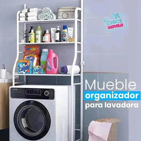 Organizador tipo estante de lavadora