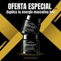 Shilajit Vital World Organic – Resina Natural de Shilajit 100% Pura con Registro INVIMA, Frascos de 60 ml