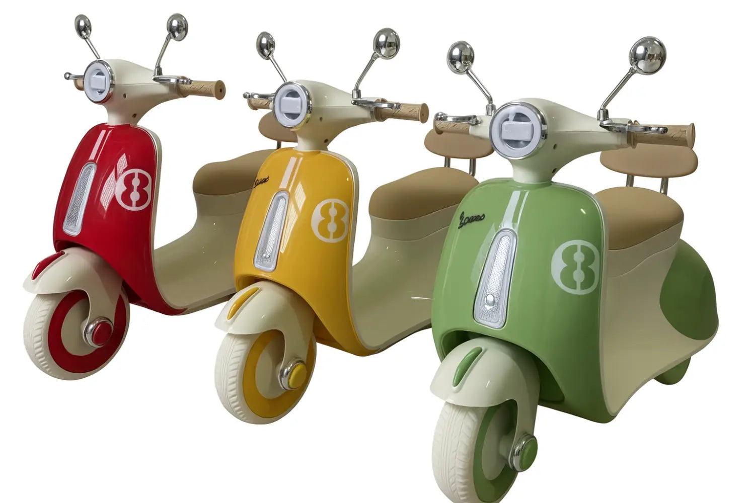 Moto eléctrica para niños en colores vibrantes