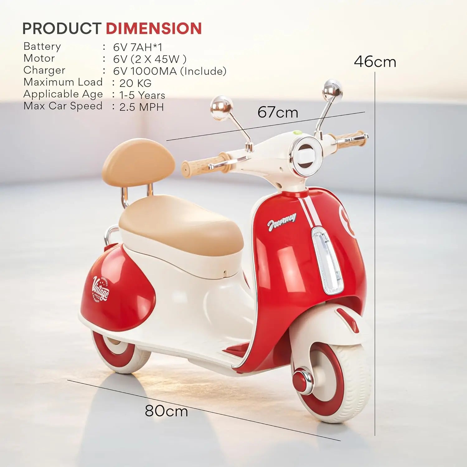 Motocicleta Eléctrica Recargable para Niños