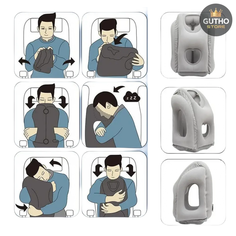 Almohada Inflable De Viaje Avion Carro - Hogar