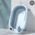 Bañera ballena Con Termometro y cojin azul} Bebé
