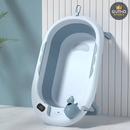 Bañera ballena Con Termometro y cojin azul} Bebé