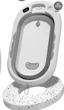 Bañera ballena Con Termometro y cojin gris Bebé