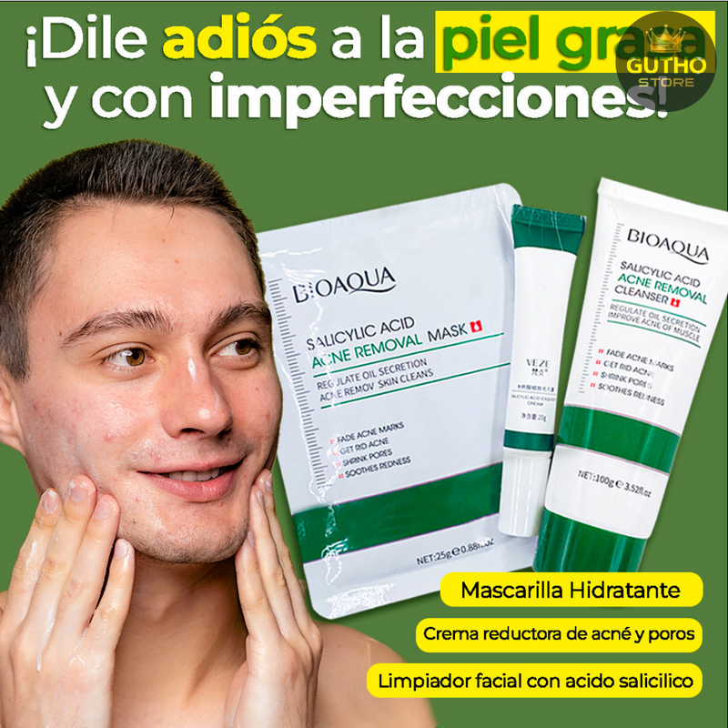 BIOAQUA Ácido Salicílico Combo X3 145g - BELLEZA