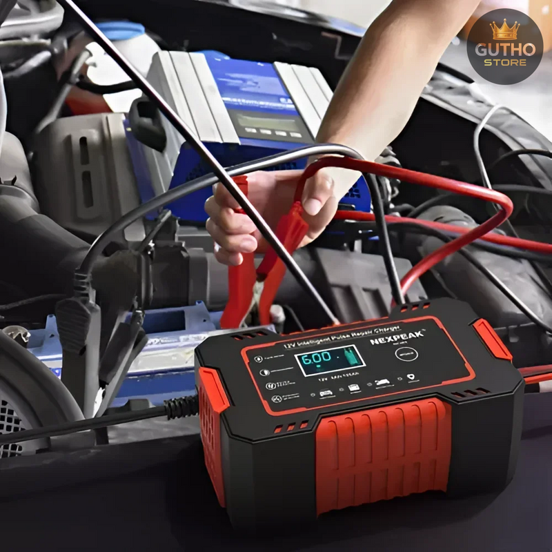 Cargador Bateria Carro Moto 12v Pantalla - Herramientas