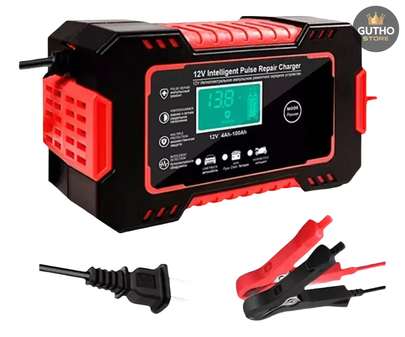 Cargador Bateria Carro Moto 12v Pantalla - Herramientas