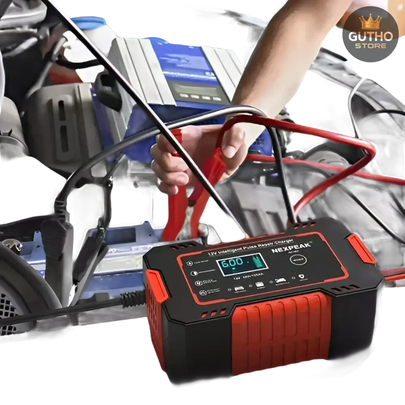 Cargador Bateria Carro Moto 12v Pantalla - Herramientas