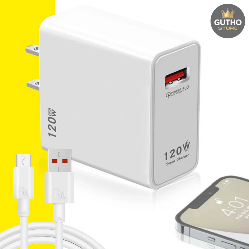 Cargador Celular 120w Carga Rapida Pared - Tecnologia