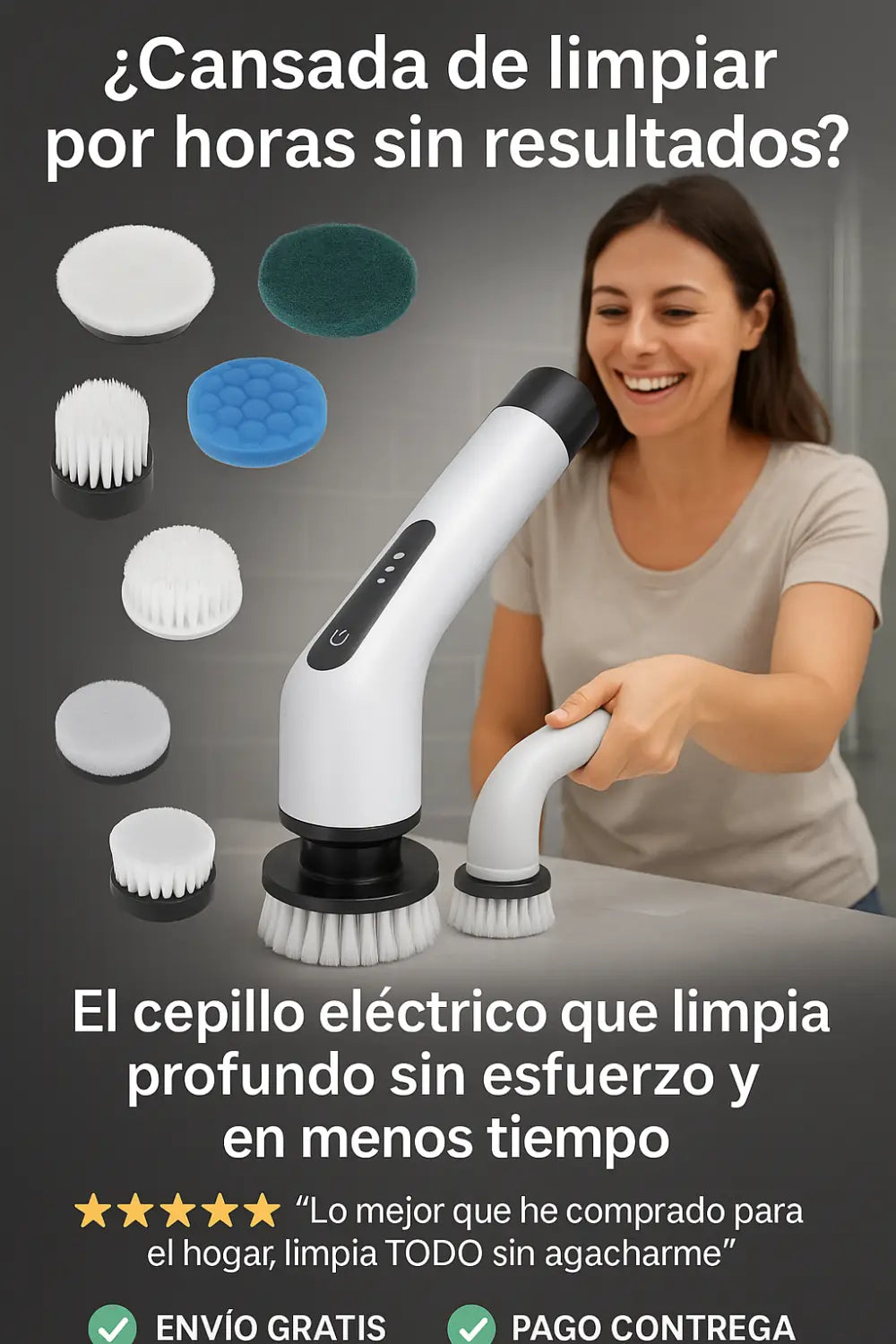 Cepillo de Limpieza Eléctrico Recargable