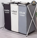 Cesto Triple Plegable Para Ropa Sucia - Aseo
