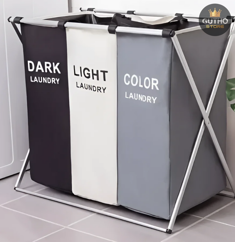 Cesto Triple Plegable Para Ropa Sucia - Aseo