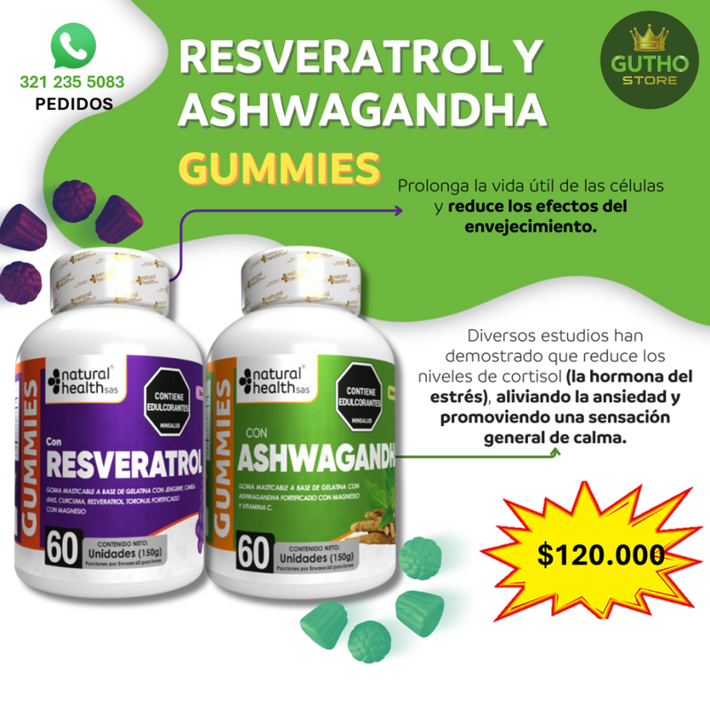 combo resveratrol y ashawagandha gomas Salud