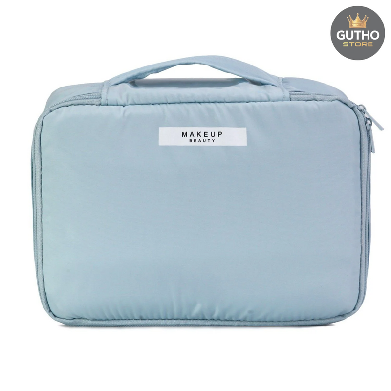 Cosmetiquera Viaje Bolso Maquillaje 2en1 - Azul Claro - Belleza