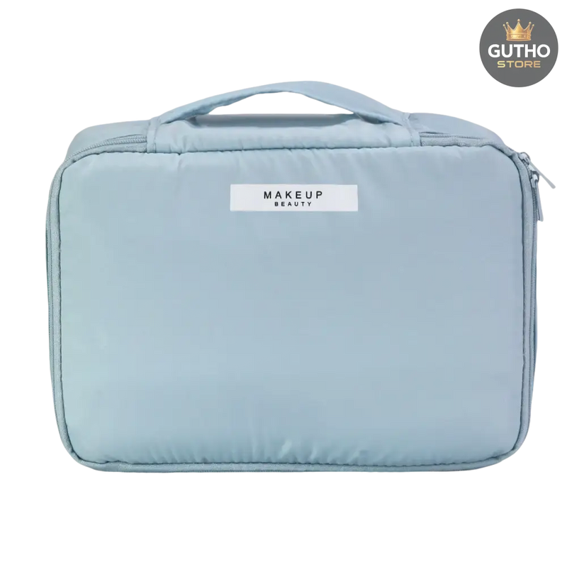 Cosmetiquera Viaje Bolso Maquillaje 2en1 - Azul Claro - Belleza