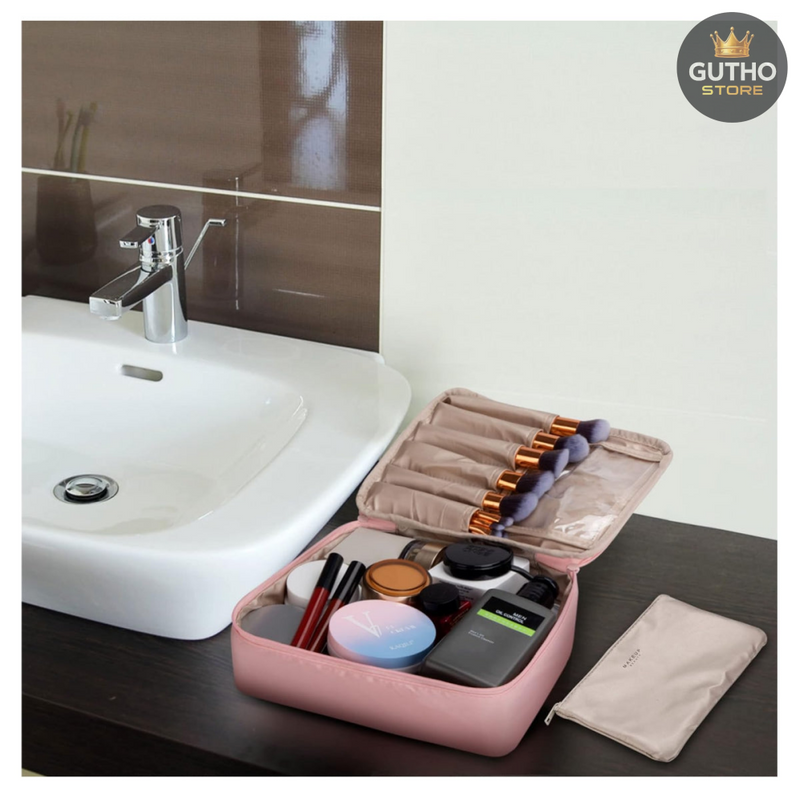Cosmetiquera Viaje Bolso Maquillaje 2en1 - Belleza