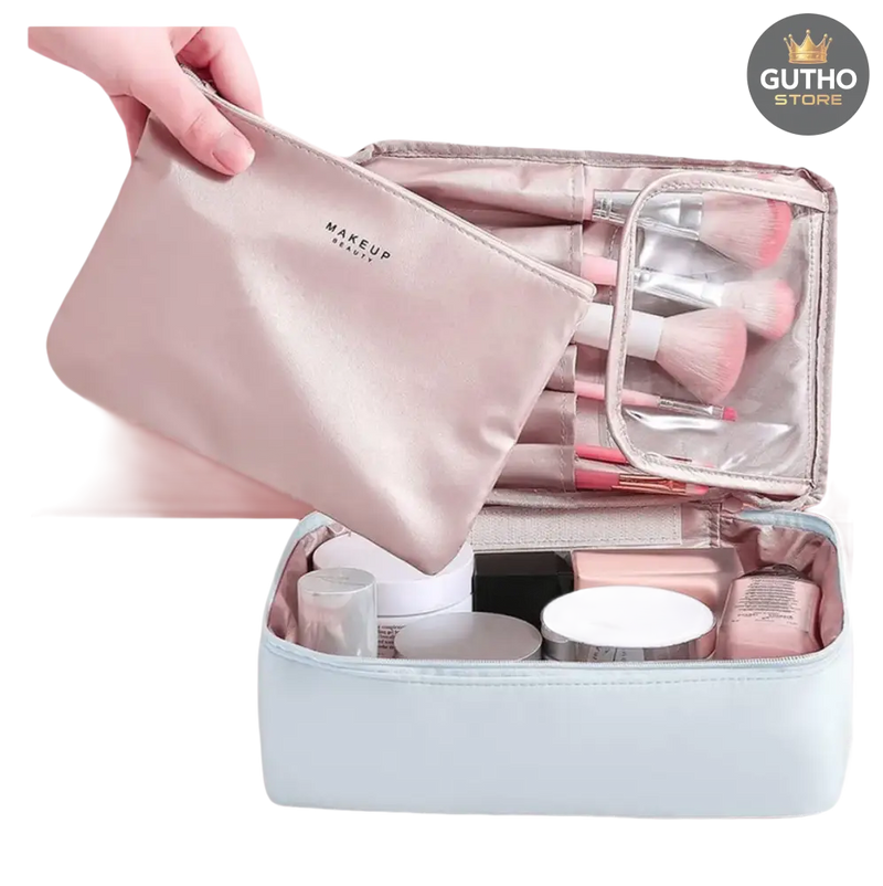 Cosmetiquera Viaje Bolso Maquillaje 2en1 - Belleza