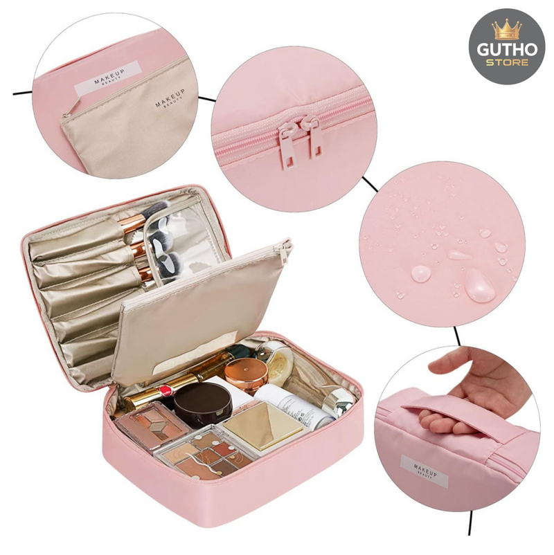 Cosmetiquera Viaje Bolso Maquillaje 2en1 - Belleza