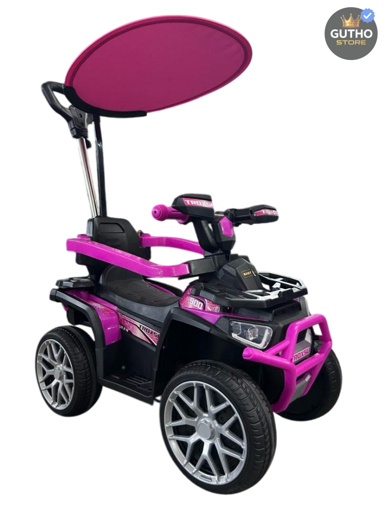Cuatrimoto Eléctrica con Control y Carpa - rosado - Jugueteria