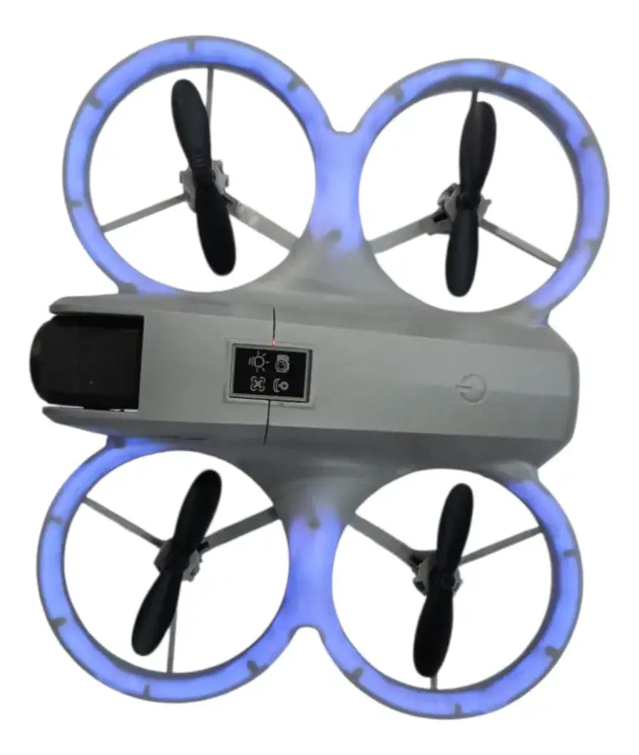 Mini Drone H21 Camara 4k Control Remoto Luces Led Foto Video Gris
