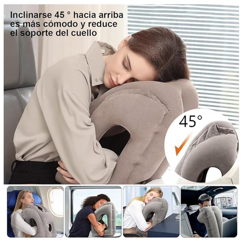 Almohada Inflable De Viaje Avion Carro - Hogar