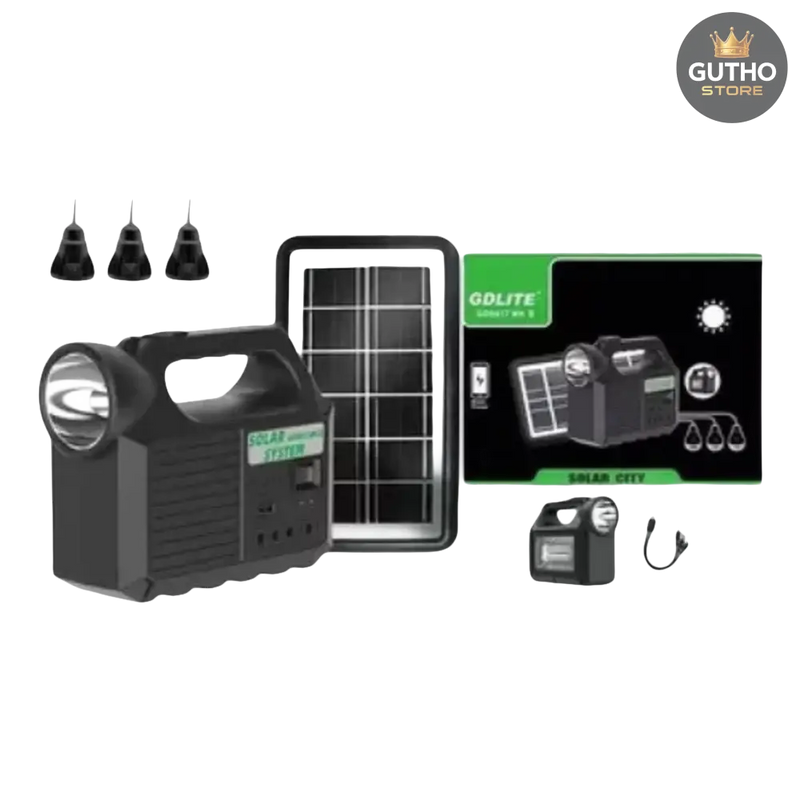 Kit lam Panel Solar + 3 Bom USB GD8017MK - Herramientas