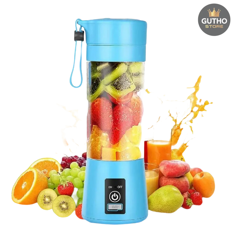 Licuadora Portátil Recargable Para Jugos - Azul - Deportes