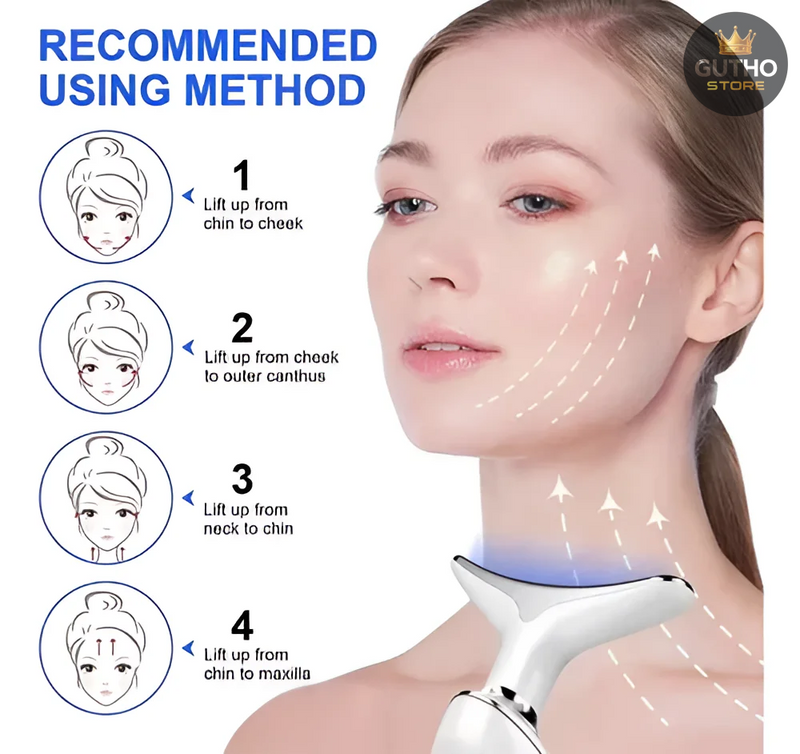 Masajeador Papada Facial Luz Led Belleza