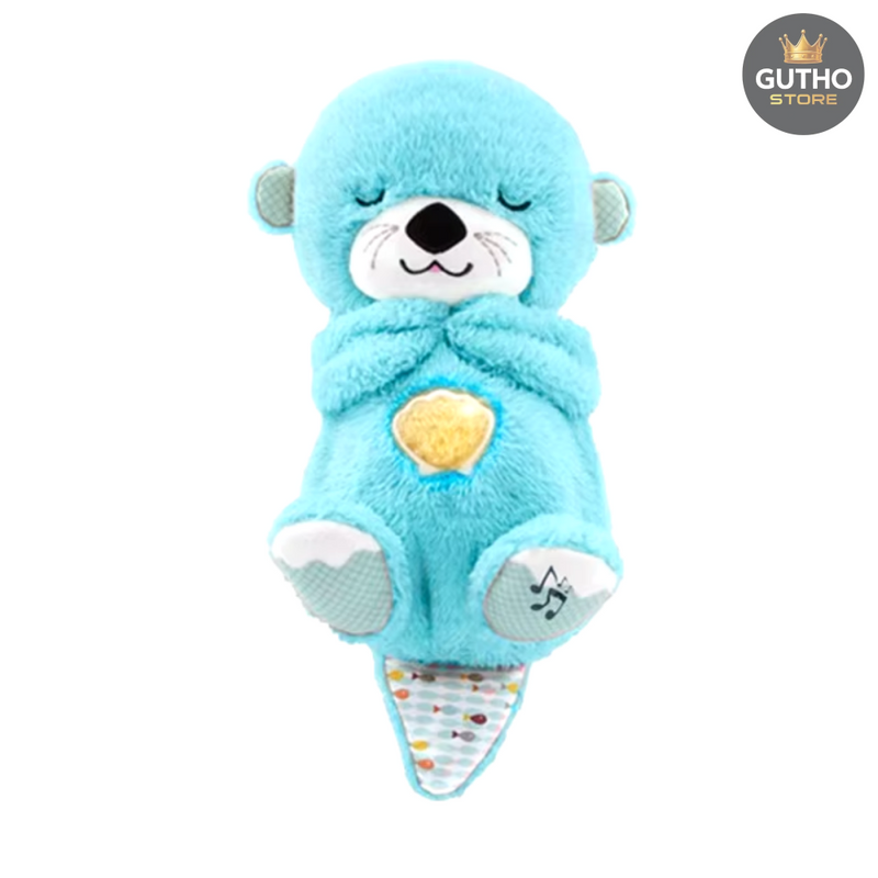 Nutria Peluche Respira Controla Ansiedad Azul Jugueteria