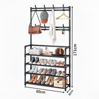 Organizador 4en1 Zapatero Multifunciona NEGRO Hogar