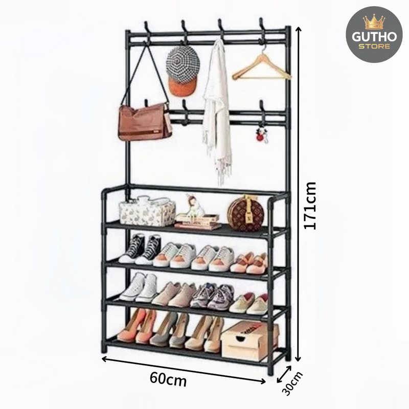 Organizador 4en1 Zapatero Multifunciona NEGRO Hogar