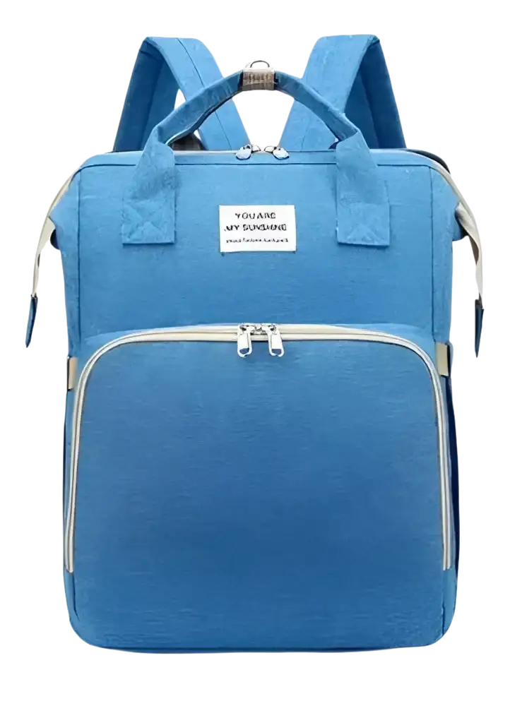 Pañalera Cambiador para Bebé con USB AZUL CLARA Bebé