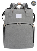 Pañalera Cambiador para Bebé con USB GRIS Bebé