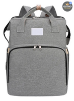 Pañalera Cambiador para Bebé con USB GRIS Bebé