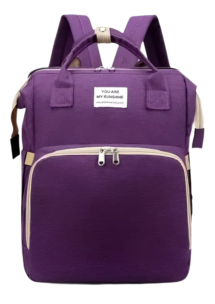 Pañalera Cambiador para Bebé con USB MORADO Bebé