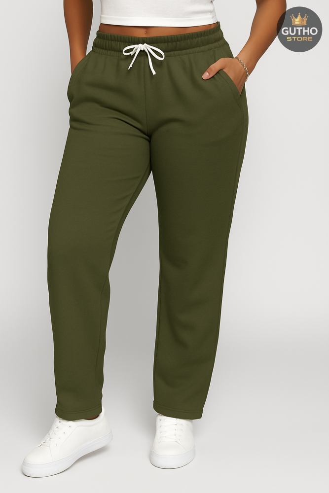 Pantalón Jogger Dama - VERDE MILITAR / XXL