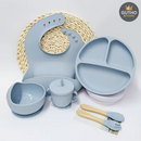 Platos de Silicona Antideslizantes para Alimentación Bebés - AZUL - Herramientas