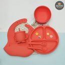 Platos de Silicona Antideslizantes para Alimentación Bebés - ROJO - Herramientas